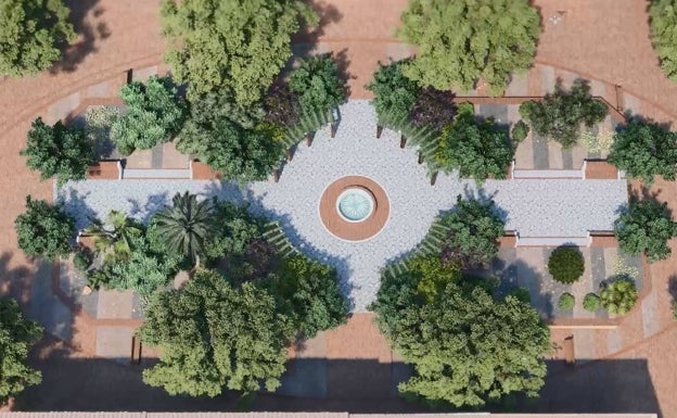 Aspecto que presentará la Glorieta tras la reurbanización. 