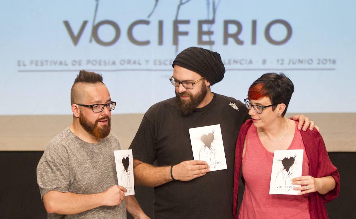 Raúl Lago, David Trashumante y Begonya Pozo en la presentación de otra edición del festival. 