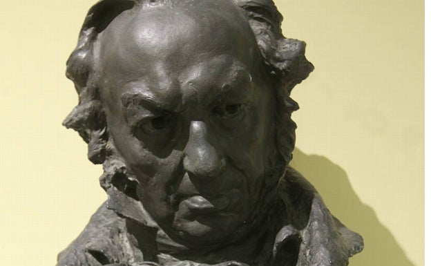 Busto de Goya que se conserva en el Museo de Bellas Artes de Valencia. 