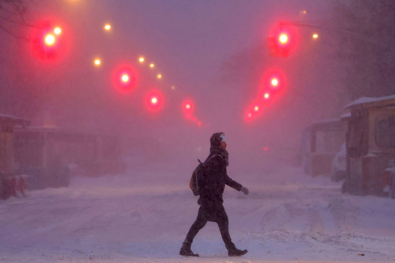 Fotos de Nueva Yok: La nieve sepulta Nueva York