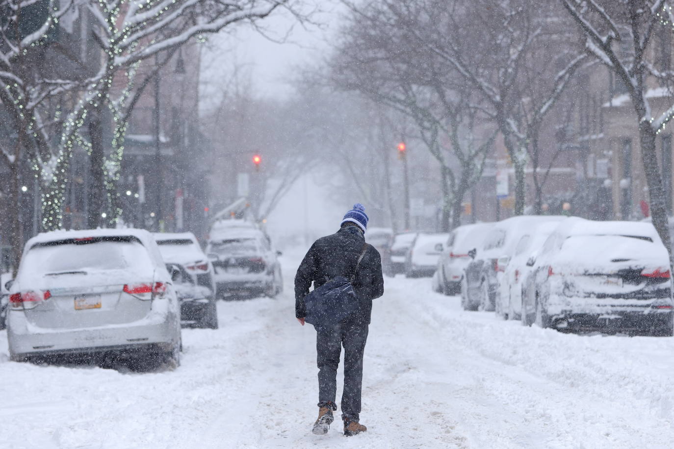 Fotos de Nueva Yok: La nieve sepulta Nueva York