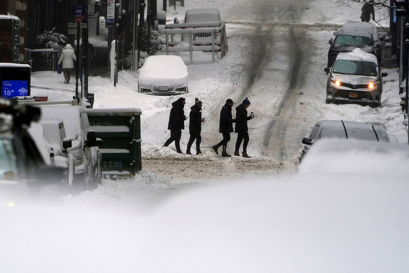 Fotos de Nueva Yok: La nieve sepulta Nueva York