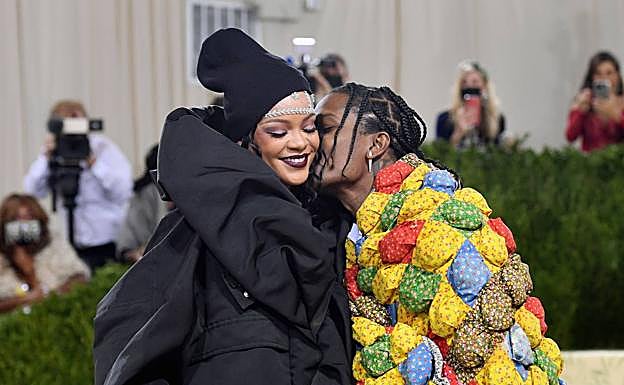 La cantante Rihanna y el rapero A$AP Rocky. 
