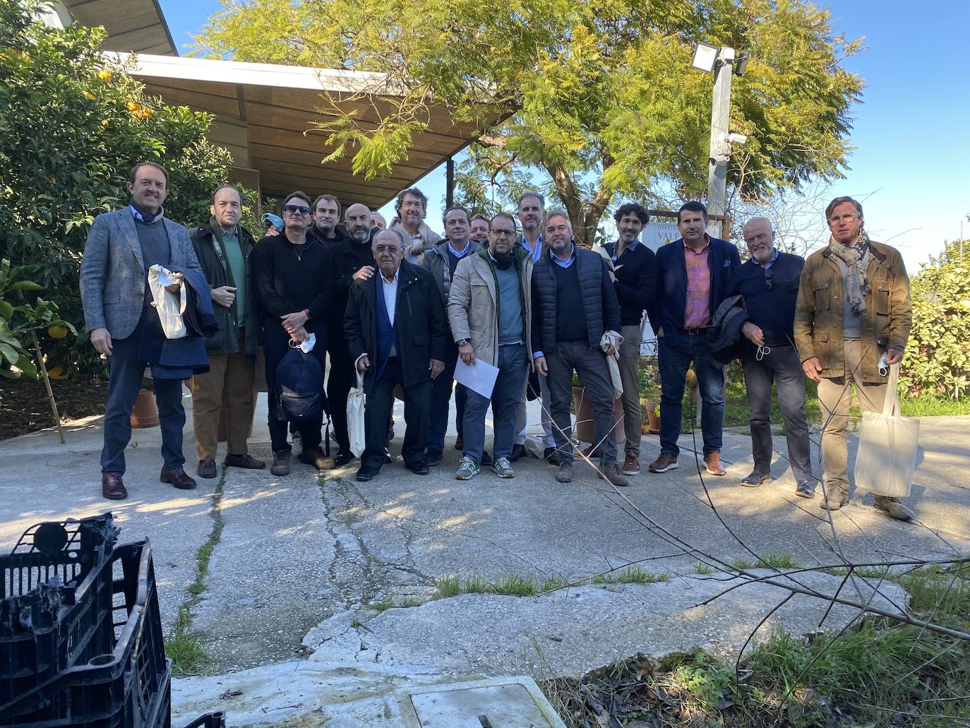 Visita de la asociación gastronómica Cuchara de Plata al huerto de Todolí.