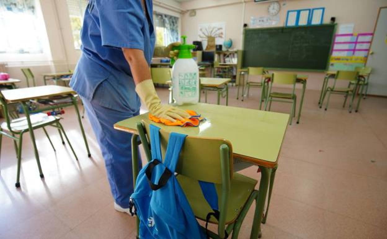 Cuarentena en un aula. 