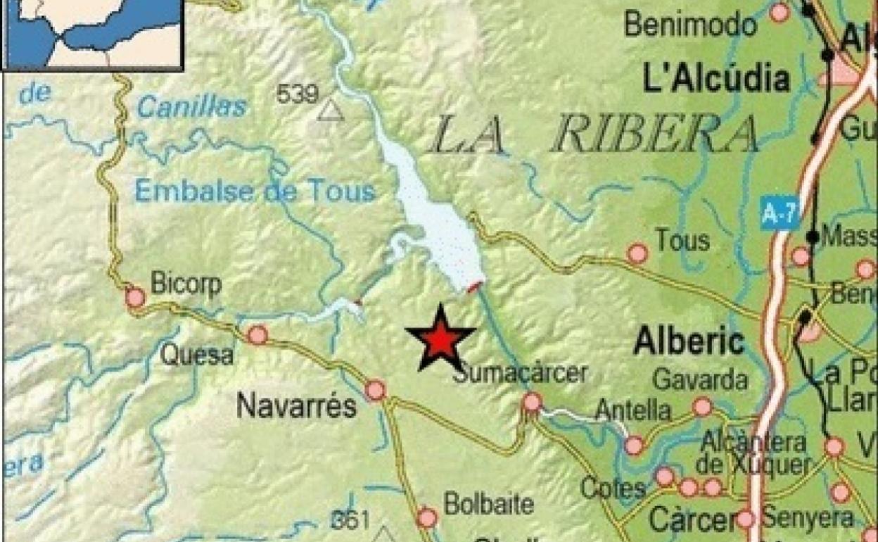 Epicentro donde tuvo lugar el terremoto ayer lunes 7 de febrero. 