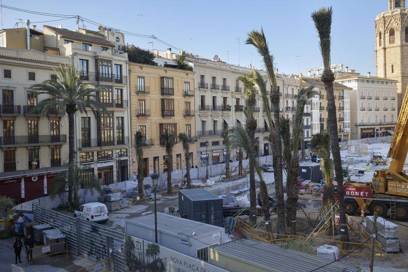 Fotos: Las obras de la Plaza de la Reina avanzan