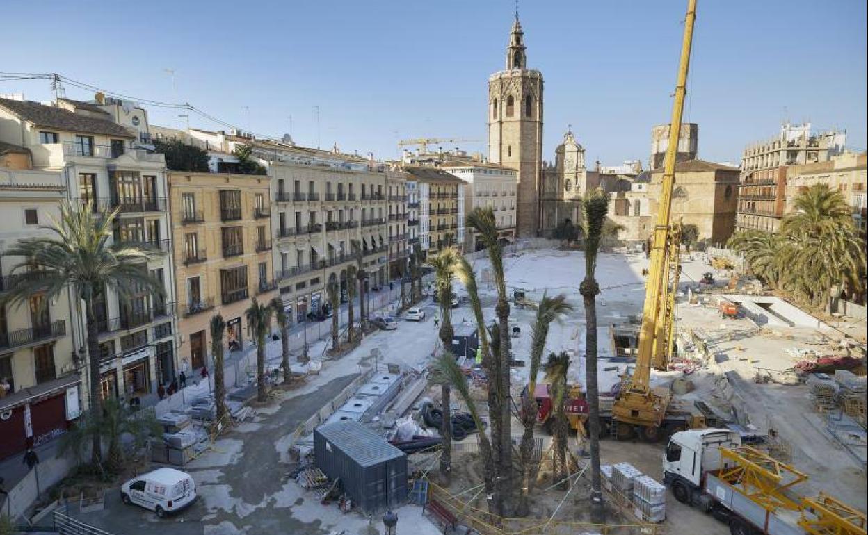 La plaza de la Reina, en una imagen de la mañana de este miércoles. 