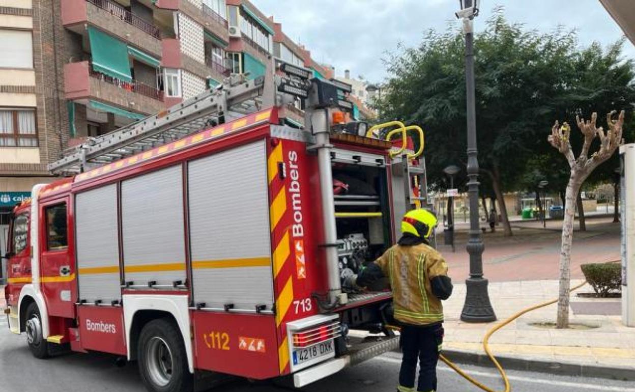 El incendio se produjo este jueves en El Campello. 