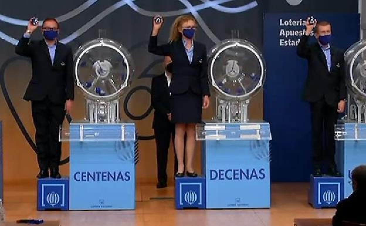 Un sorteo de la Lotería Nacional. 