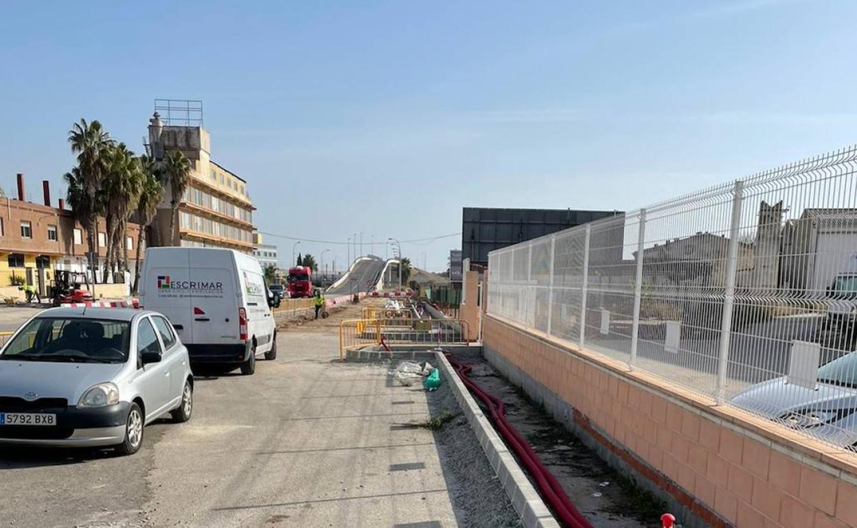 Las obras que se están realizando en una de las avenidas. 