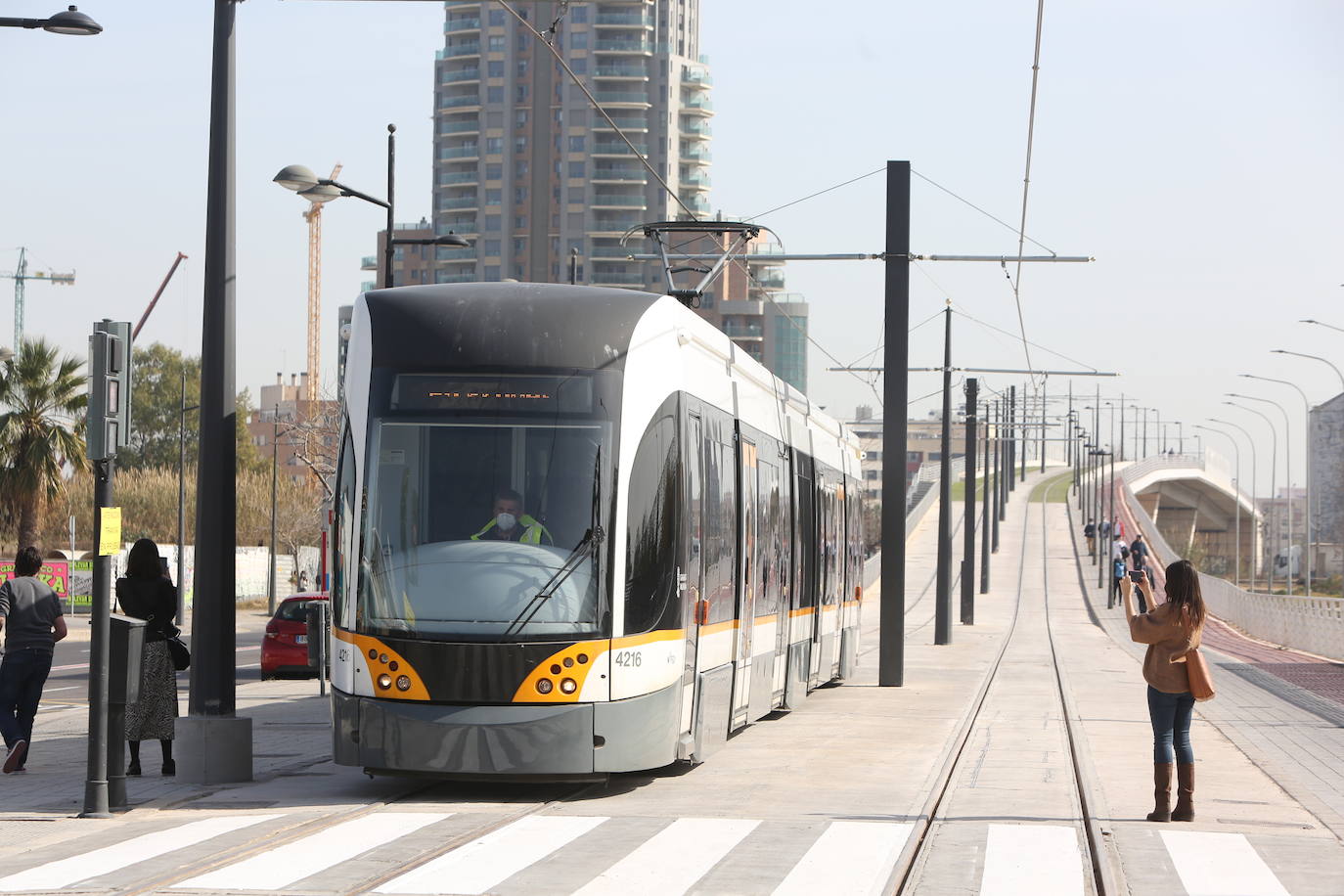 La nueva línea de tranvía.