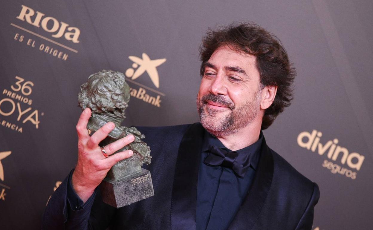 Javier Bardem en la gala de los Goya en Valencia. 