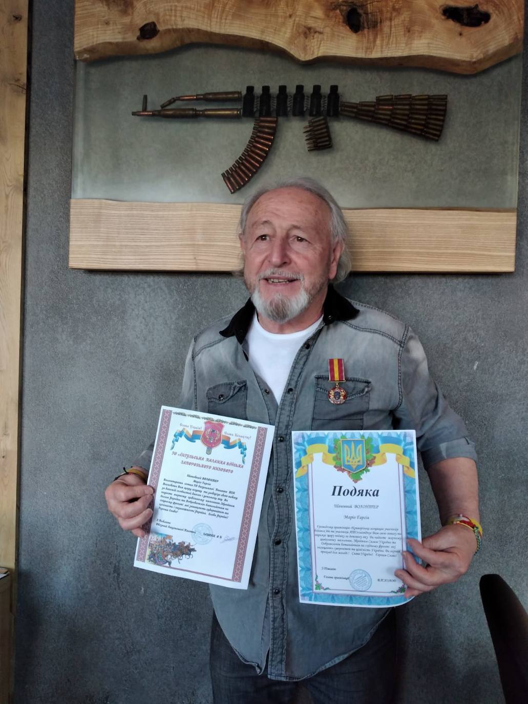 Mario García, voluntario de guerra valenciano en Ucrania.