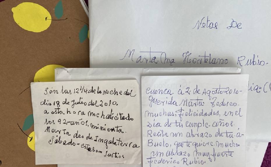 Las notas de mi abuelo Federico. Si junto todas, me sale la Fedepedia