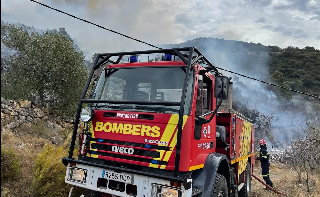 Un camión de bomberos del Consorcio Provincial de Castellón.