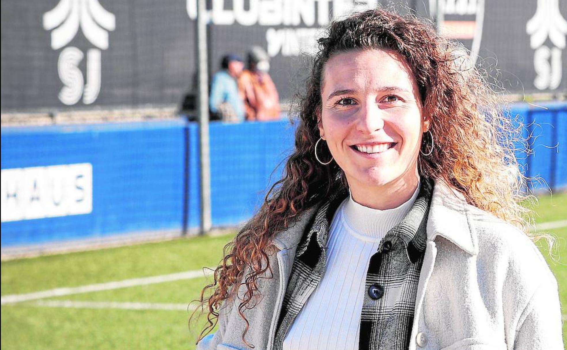 Marta Peiró, en el campo del Beniferri.