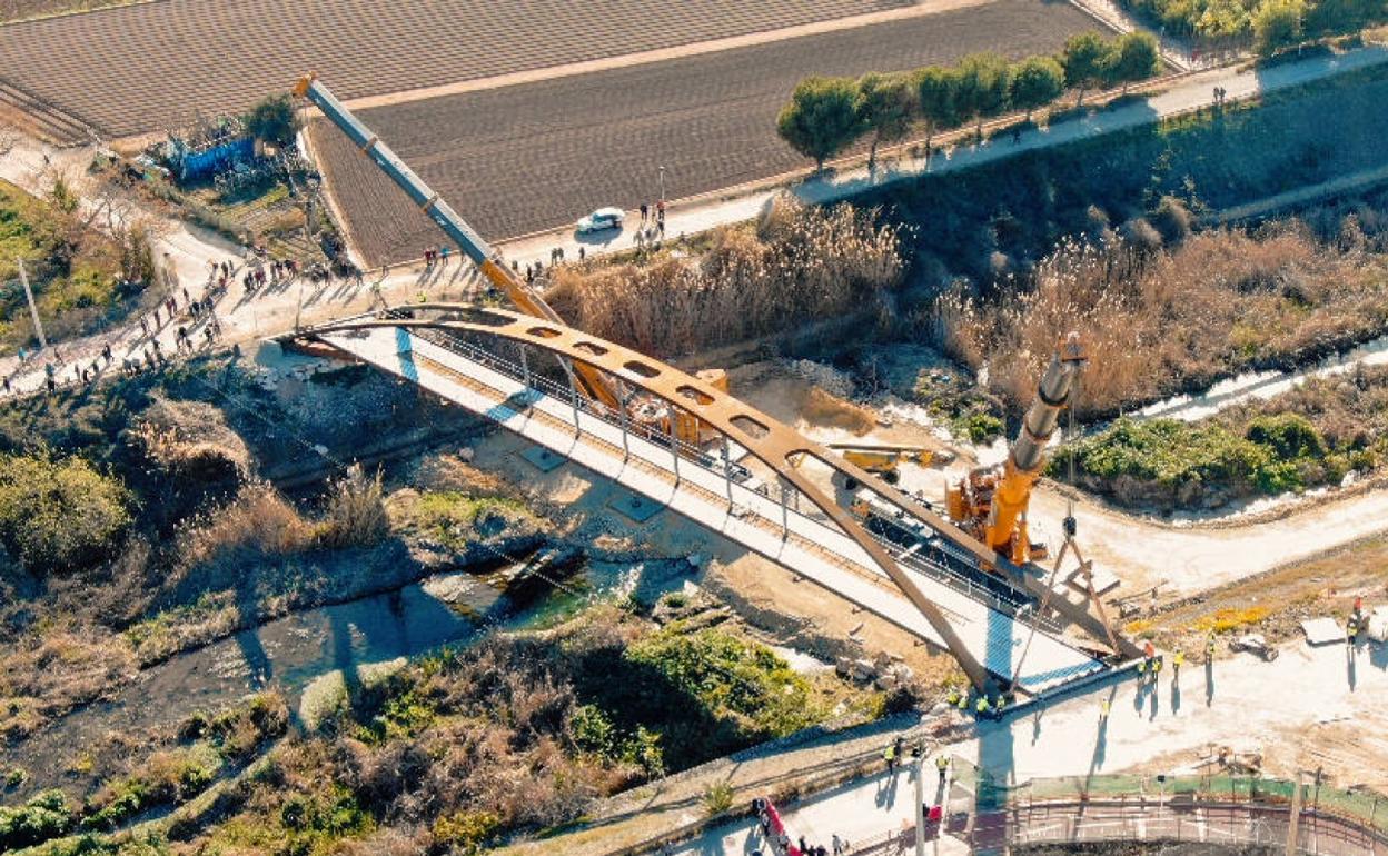 La estructura metálica que se ha instalado. 