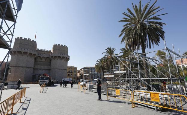 Los actos de la Crida provocan los primeros cortes de calles de Fallas en Valencia este fin de semana