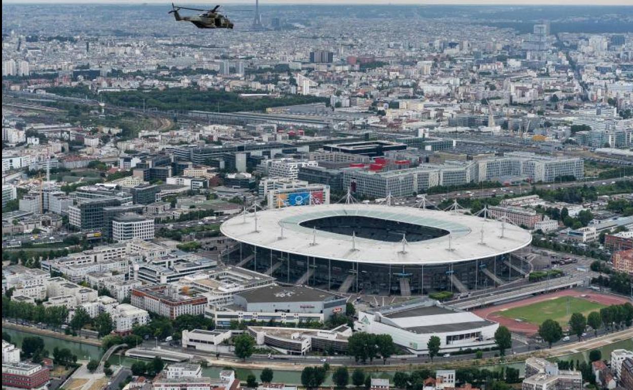 Vista aérea del estadio de Saint-Denis.