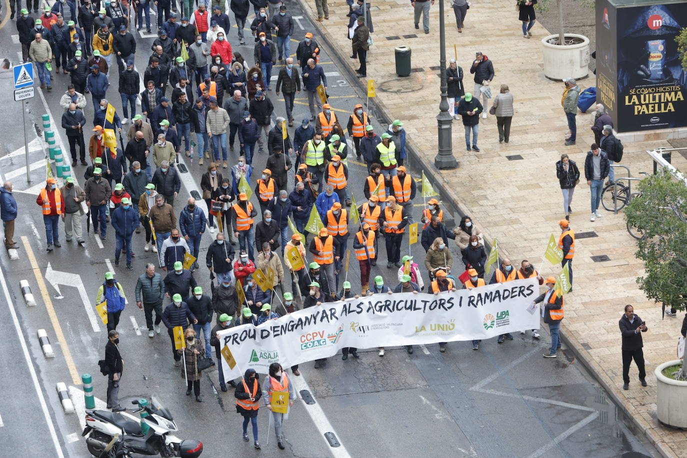 Fotos: Una tractorada recorre la ciudad de Valencia