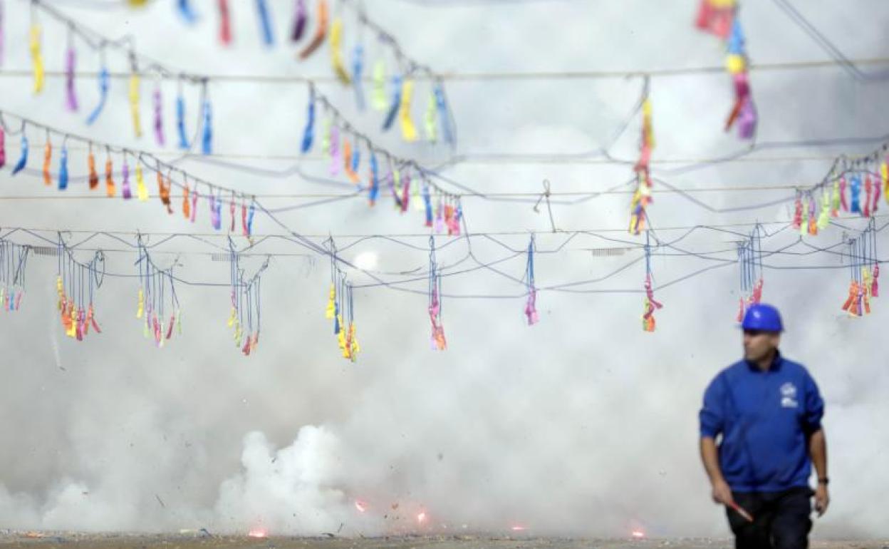 La primera mascletà de las Fallas 2022, el pasado 27 de febrero.