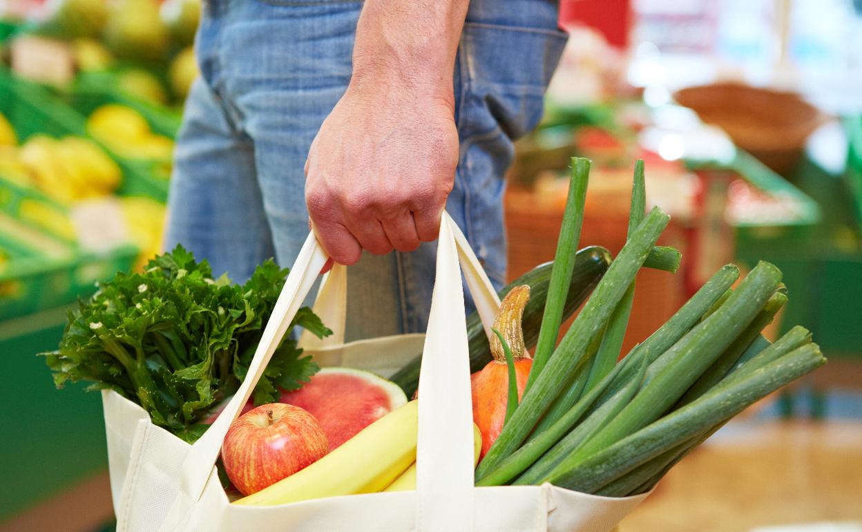 Cesta de la compra ecológica.