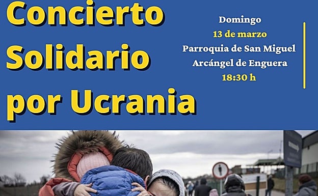 Cartel del concierto solidario organizado para el día 13.