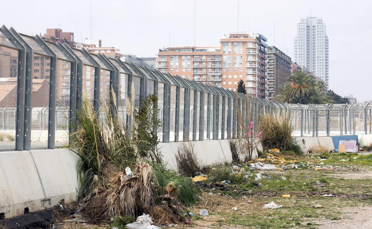 Instalaciones del antiguo circuito de Fórmula 1 en el Grao. 