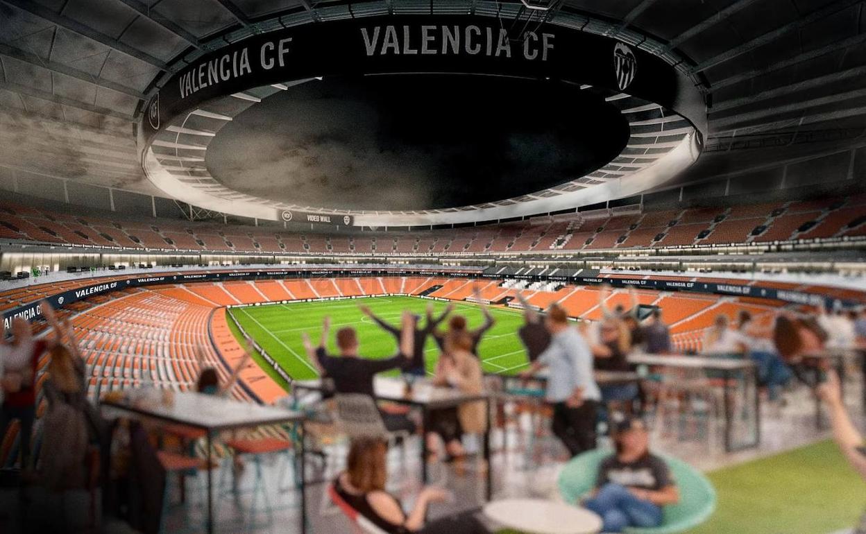 Nuevo Mestalla | El Valencia muestra cómo será por dentro el nuevo Mestalla