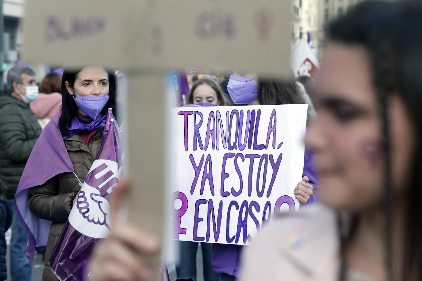 Fotos: Actos y manifestaciones feministas en Valencia por el 8M