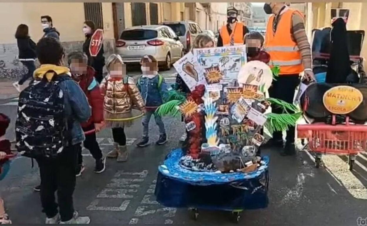 La falla que han elaborado los niños de Albalat. 