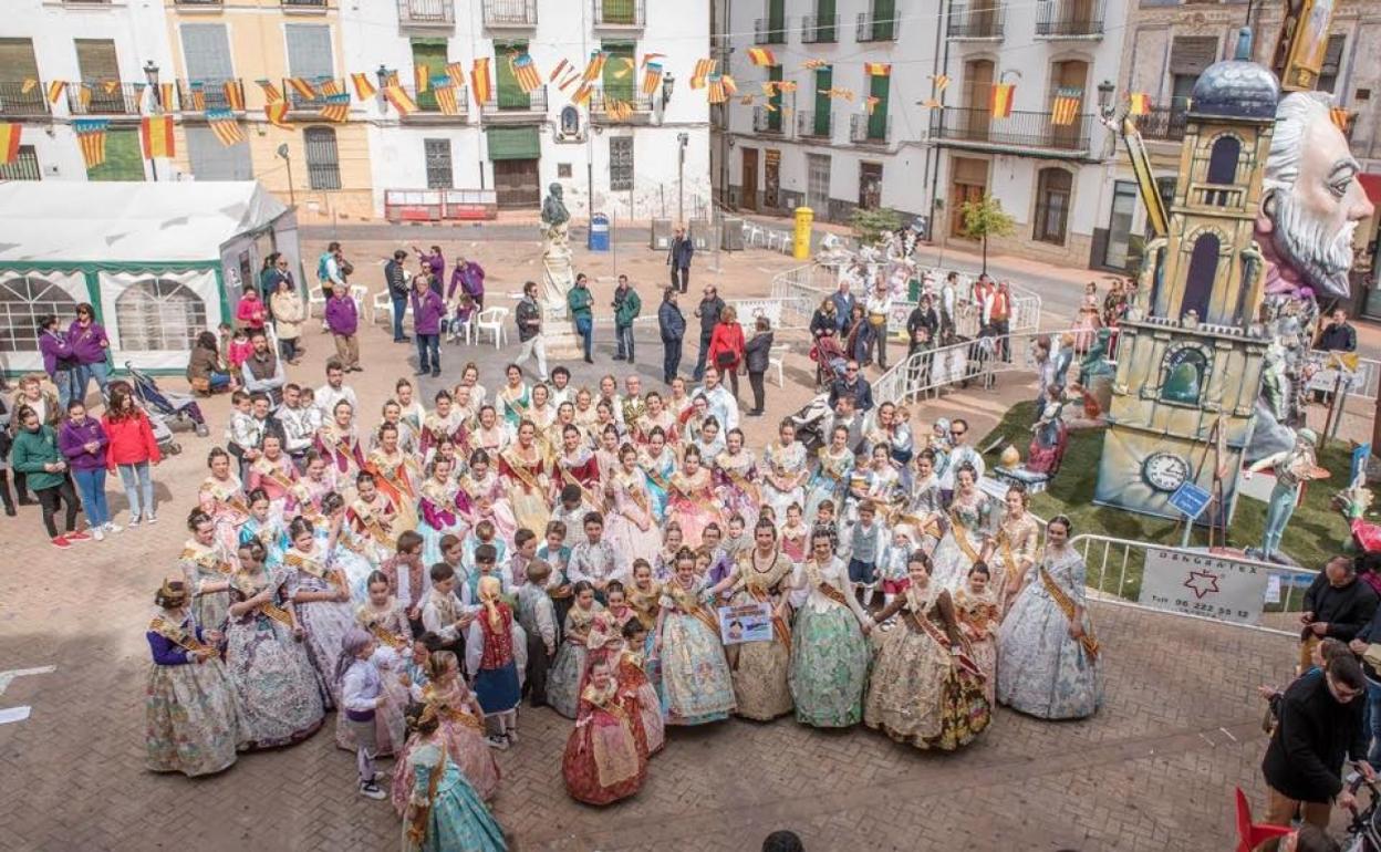 Falla El Trampot de Enguera, ganadora del concurso en 2018. 