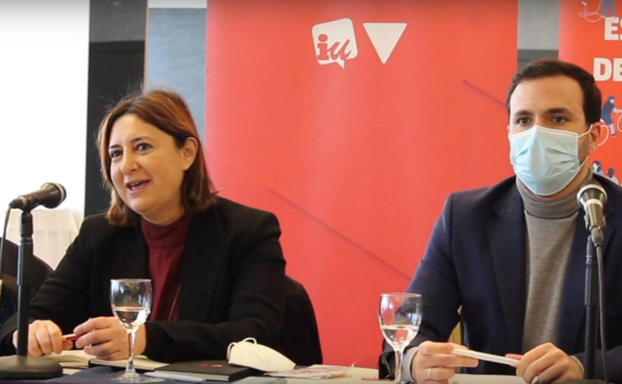 La consellera Rosa Pérez junto al ministro Alberto Garzón. 
