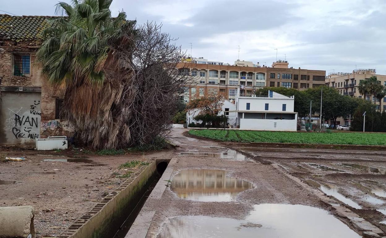 Uno de los tramos del camino casi intransitable. 