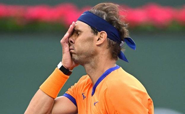 Nadal en la final de Indian Wells.