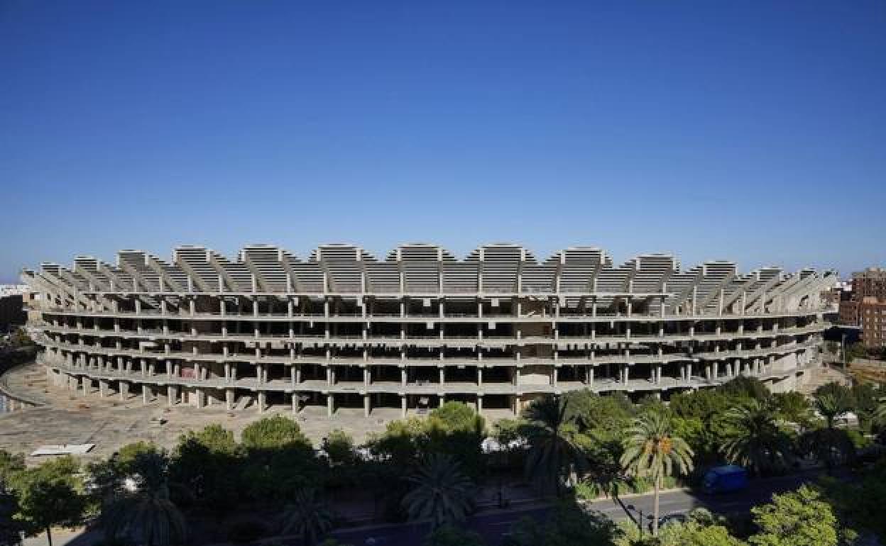 Aspecto actual del nuevo Mestalla de Cortes Valencianas. 