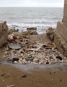 Imagen secundaria 2 - Tramos de las playas de Dénia afectadas por el temporal. 