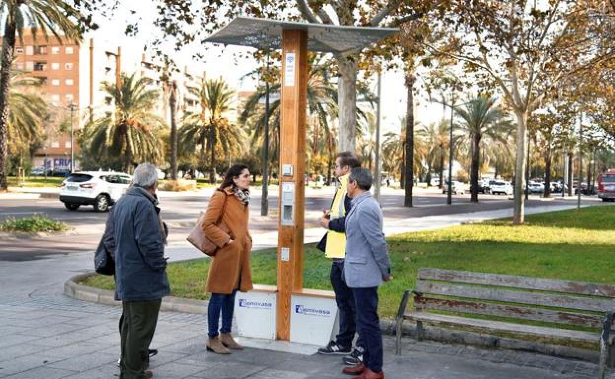 Una palmera wifi en Valencia.