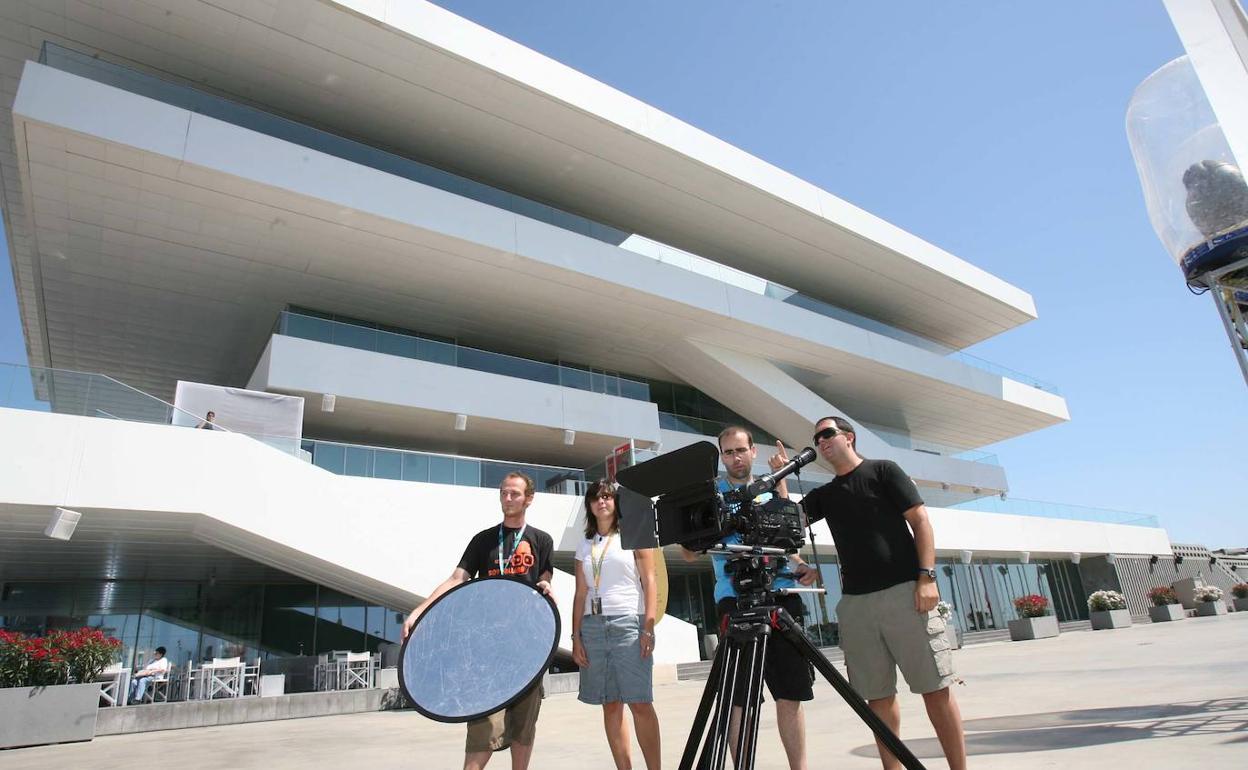 Set de rodaje en la Marina. 