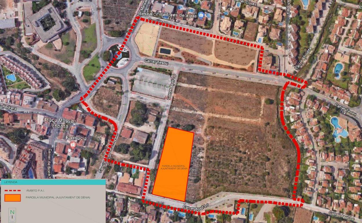 Plano del lugar donde se ubicará la segunda residencia de Dénia. 