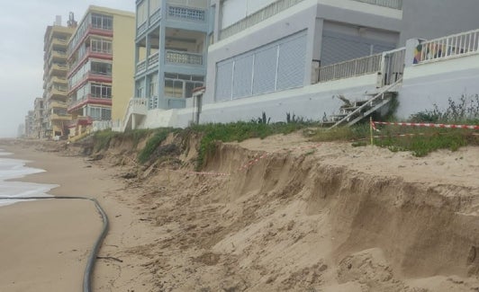 Estado de la playa de Tavernes. 