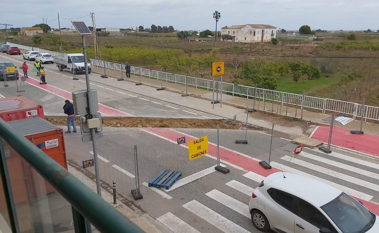 Obras en la calle Santa Creu. 