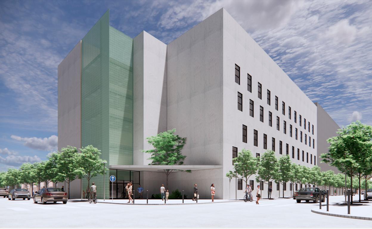 Recreación virtual del edificio. 