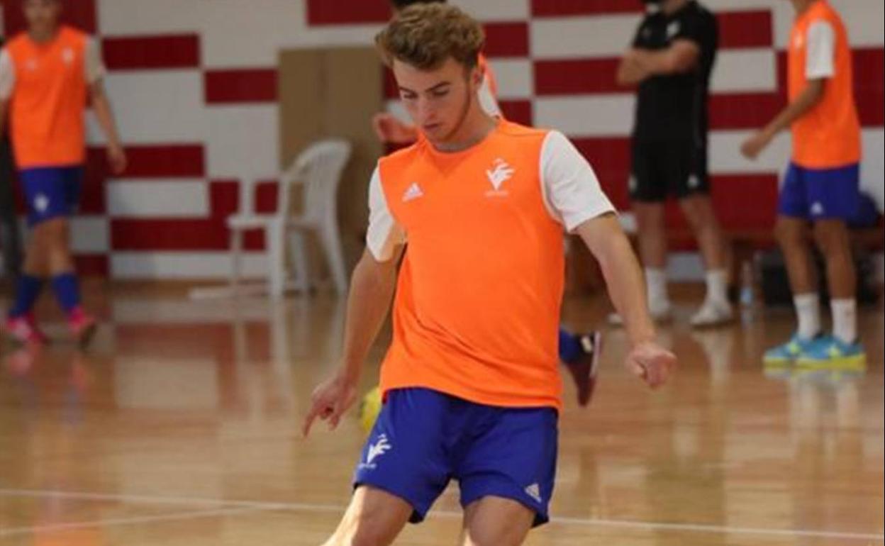 Juan Delgado, en uno de los entrenamientos. 