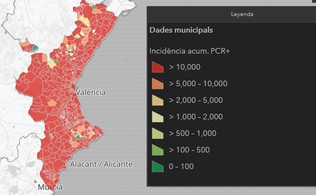 Los siete pueblos de la Comunitat que no han tenido ningún caso de Covid