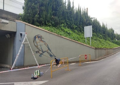 Imagen secundaria 1 - Los primeros esbozos del nuevo mural. 