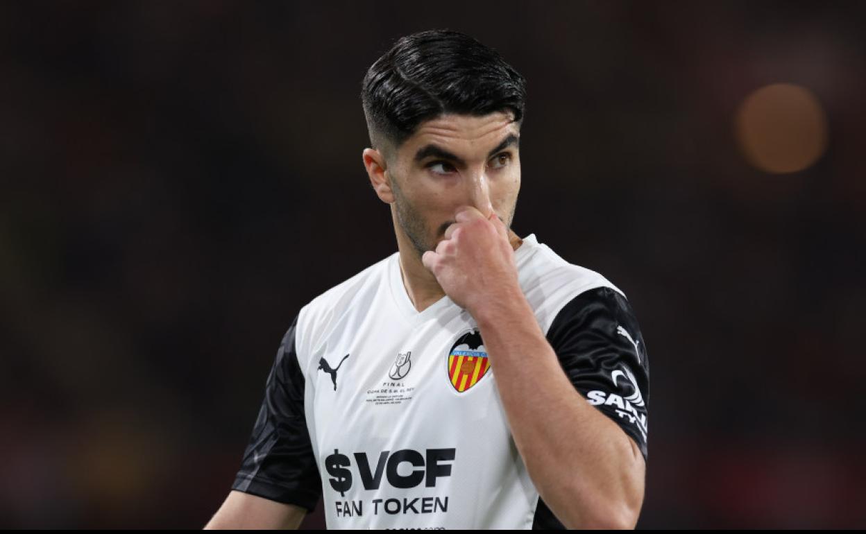 Carlos Soler, durante la final de la Copa del Rey.