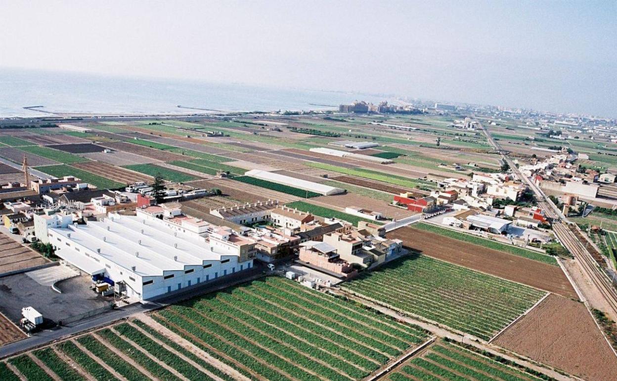 Una vista aérea de la localidad. 