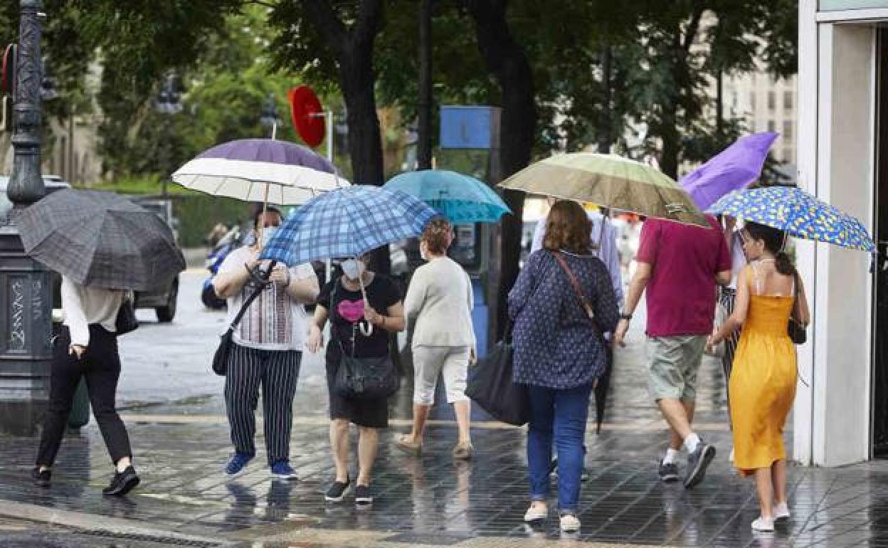 Lluvia en Valencia.